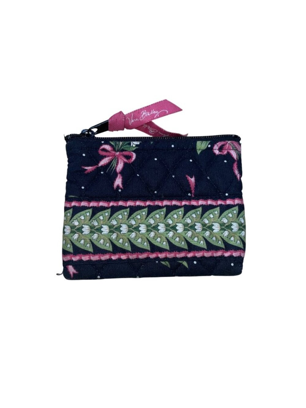 Vera Bradley Women’s Black & Green Quilted Cotton Floral Shoulder Tote Bag - Picture 10 of 13